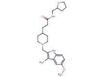 3-{1-[(5-methoxy-3-methyl-1H-indol-2-yl)methyl]-4-piperidinyl}-N-(tetrahydro-2-furanylmethyl)propanamide