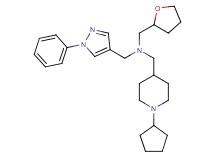 1-(1-cyclopentyl-4-piperidinyl)-N-[(1-phenyl-1H-pyrazol-4-yl)methyl]-N-(tetrahydro-2-furanylmethyl)methanamine