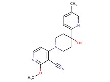4-[4-hydroxy-4-(5-methylpyridin-2-yl)piperidin-1-yl]-2-methoxynicotinonitrile