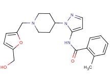N-[1-(1-{[5-(hydroxymethyl)-2-furyl]methyl}-4-piperidinyl)-1H-pyrazol-5-yl]-2-methylbenzamide
