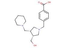 4-{[(3R*,4R*)-3-(hydroxymethyl)-4-(piperidin-1-ylmethyl)pyrrolidin-1-yl]methyl}benzoic acid