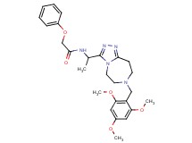 2-phenoxy-N-{1-[7-(2,4,6-trimethoxybenzyl)-6,7,8,9-tetrahydro-5H-[1,2,4]triazolo[4,3-d][1,4]diazepin-3-yl]ethyl}acetamide