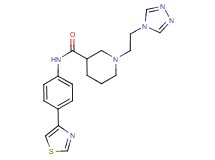 N-[4-(1,3-thiazol-4-yl)phenyl]-1-[2-(4H-1,2,4-triazol-4-yl)ethyl]piperidine-3-carboxamide