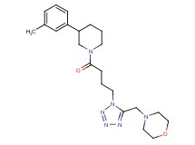 4-[(1-{4-[3-(3-methylphenyl)-1-piperidinyl]-4-oxobutyl}-1H-tetrazol-5-yl)methyl]morpholine