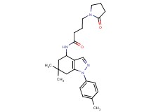 N-[6,6-dimethyl-1-(4-methylphenyl)-4,5,6,7-tetrahydro-1H-indazol-4-yl]-4-(2-oxo-1-pyrrolidinyl)butanamide
