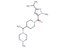 1-(1-{1-[(3-isopropyl-1-methyl-1H-pyrazol-5-yl)carbonyl]-4-piperidinyl}ethyl)-4-methylpiperazine