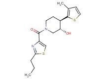 (3S*,4R*)-4-(3-methyl-2-thienyl)-1-[(2-propyl-1,3-thiazol-4-yl)carbonyl]piperidin-3-ol