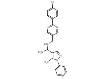 N-{[2-(4-chlorophenyl)-5-pyrimidinyl]methyl}-1-(5-methyl-1-phenyl-1H-pyrazol-4-yl)ethanamine
