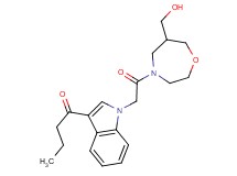1-(1-{2-[6-(hydroxymethyl)-1,4-oxazepan-4-yl]-2-oxoethyl}-1H-indol-3-yl)butan-1-one