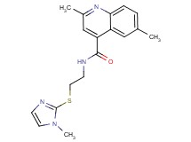 2,6-dimethyl-N-{2-[(1-methyl-1H-imidazol-2-yl)thio]ethyl}-4-quinolinecarboxamide