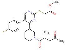 methyl ({5-(4-fluorophenyl)-4-[1-(2-methyl-4-oxopentanoyl)-3-piperidinyl]-2-pyrimidinyl}thio)acetate