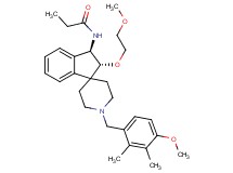 N-[(2R*,3R*)-1'-(4-methoxy-2,3-dimethylbenzyl)-2-(2-methoxyethoxy)-2,3-dihydrospiro[indene-1,4'-piperidin]-3-yl]propanamide