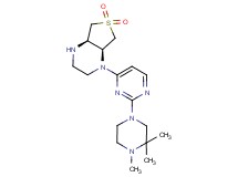 (4aR*,7aS*)-1-[2-(3,3,4-trimethylpiperazin-1-yl)pyrimidin-4-yl]octahydrothieno[3,4-b]pyrazine 6,6-dioxide