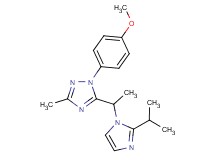 5-[1-(2-isopropyl-1H-imidazol-1-yl)ethyl]-1-(4-methoxyphenyl)-3-methyl-1H-1,2,4-triazole