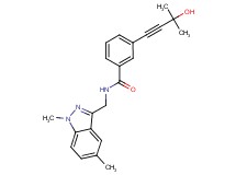 N-[(1,5-dimethyl-1H-indazol-3-yl)methyl]-3-(3-hydroxy-3-methylbut-1-yn-1-yl)benzamide