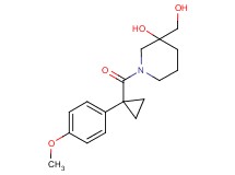 3-(hydroxymethyl)-1-{[1-(4-methoxyphenyl)cyclopropyl]carbonyl}-3-piperidinol