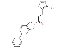 6-[3-(4-methyl-1,3-thiazol-5-yl)propanoyl]-2-phenyl-6,7-dihydro-5H-pyrrolo[3,4-d]pyrimidine