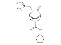 (1S*,5R*)-N-cyclopentyl-7-oxo-6-(1,3-thiazol-4-ylmethyl)-3,6-diazabicyclo[3.2.2]nonane-3-carboxamide
