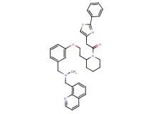N-methyl-1-[3-(2-{1-[(2-phenyl-1,3-thiazol-4-yl)acetyl]-2-piperidinyl}ethoxy)phenyl]-N-(8-quinolinylmethyl)methanamine