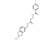 4-fluoro-N-(3-{[(2-methyl-2,3-dihydro-1-benzofuran-5-yl)methyl]amino}-3-oxopropyl)benzamide