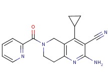2-amino-4-cyclopropyl-6-(2-pyridinylcarbonyl)-5,6,7,8-tetrahydro-1,6-naphthyridine-3-carbonitrile