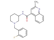 N-[1-(2-fluorobenzyl)-3-piperidinyl]-2-methyl-4-quinolinecarboxamide