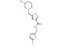 N-[(5-chloro-2-thienyl)methyl]-5-[(3-hydroxy-1-piperidinyl)methyl]-3-isoxazolecarboxamide