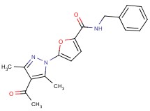 5-(4-acetyl-3,5-dimethyl-1H-pyrazol-1-yl)-N-benzyl-2-furamide