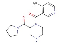 1-[(4-methyl-3-pyridinyl)carbonyl]-2-(1-pyrrolidinylcarbonyl)piperazine