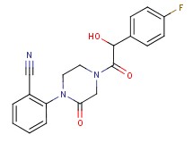 2-{4-[(4-fluorophenyl)(hydroxy)acetyl]-2-oxo-1-piperazinyl}benzonitrile