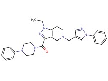 1-ethyl-3-[(4-phenyl-1-piperazinyl)carbonyl]-5-[(1-phenyl-1H-pyrazol-4-yl)methyl]-4,5,6,7-tetrahydro-1H-pyrazolo[4,3-c]pyridine