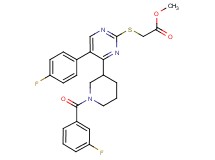 methyl {[4-[1-(3-fluorobenzoyl)-3-piperidinyl]-5-(4-fluorophenyl)-2-pyrimidinyl]thio}acetate