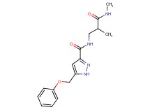 N-[2-methyl-3-(methylamino)-3-oxopropyl]-5-(phenoxymethyl)-1H-pyrazole-3-carboxamide
