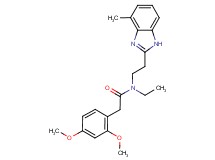 2-(2,4-dimethoxyphenyl)-N-ethyl-N-[2-(4-methyl-1H-benzimidazol-2-yl)ethyl]acetamide