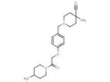 4-methyl-1-{4-[2-(4-methylpiperidin-1-yl)-2-oxoethoxy]benzyl}piperidine-4-carbonitrile