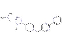 N,N-dimethyl-1-(4-methyl-5-{1-[(2-pyridin-2-ylpyrimidin-5-yl)methyl]piperidin-4-yl}-4H-1,2,4-triazol-3-yl)methanamine