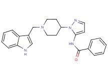 N-{1-[1-(1H-indol-3-ylmethyl)-4-piperidinyl]-1H-pyrazol-5-yl}benzamide