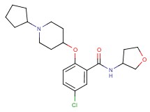 5-chloro-2-[(1-cyclopentyl-4-piperidinyl)oxy]-N-(tetrahydro-3-furanyl)benzamide