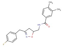 N-{[3-(4-fluorobenzyl)-4,5-dihydro-5-isoxazolyl]methyl}-3,4-dimethylbenzamide