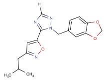 1-(1,3-benzodioxol-5-ylmethyl)-5-(3-isobutylisoxazol-5-yl)-1H-1,2,4-triazole
