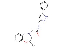 2-(2-methyl-2,3-dihydro-1,4-benzoxazepin-4(5H)-yl)-N-[(5-phenyl-1H-pyrazol-3-yl)methyl]acetamide