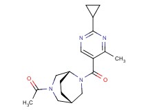 (1S*,5R*)-3-acetyl-6-[(2-cyclopropyl-4-methylpyrimidin-5-yl)carbonyl]-3,6-diazabicyclo[3.2.2]nonane