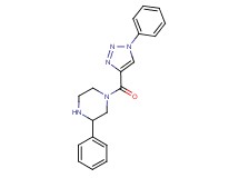3-phenyl-1-[(1-phenyl-1H-1,2,3-triazol-4-yl)carbonyl]piperazine