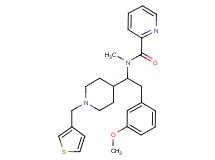 N-{2-(3-methoxyphenyl)-1-[1-(3-thienylmethyl)-4-piperidinyl]ethyl}-N-methyl-2-pyridinecarboxamide
