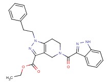 ethyl 5-(1H-indazol-3-ylcarbonyl)-1-(2-phenylethyl)-4,5,6,7-tetrahydro-1H-pyrazolo[4,3-c]pyridine-3-carboxylate