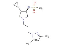 N-{rel-(3R,4S)-4-cyclopropyl-1-[3-(3,5-dimethyl-1H-pyrazol-1-yl)propyl]-3-pyrrolidinyl}methanesulfonamide dihydrochloride