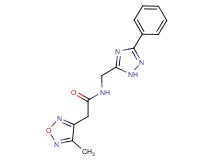 2-(4-methyl-1,2,5-oxadiazol-3-yl)-N-[(3-phenyl-1H-1,2,4-triazol-5-yl)methyl]acetamide