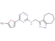 N-(1,4,5,6,7,8-hexahydrocyclohepta[c]pyrazol-3-ylmethyl)-5-(5-methyl-2-furyl)-1,2,4-triazin-3-amine