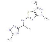 1,3-dimethyl-N-[1-(5-methyl-1H-1,2,4-triazol-3-yl)ethyl]-1H-pyrazolo[3,4-d][1,3]thiazol-5-amine