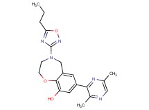 7-(3,6-dimethylpyrazin-2-yl)-4-(5-propyl-1,2,4-oxadiazol-3-yl)-2,3,4,5-tetrahydro-1,4-benzoxazepin-9-ol